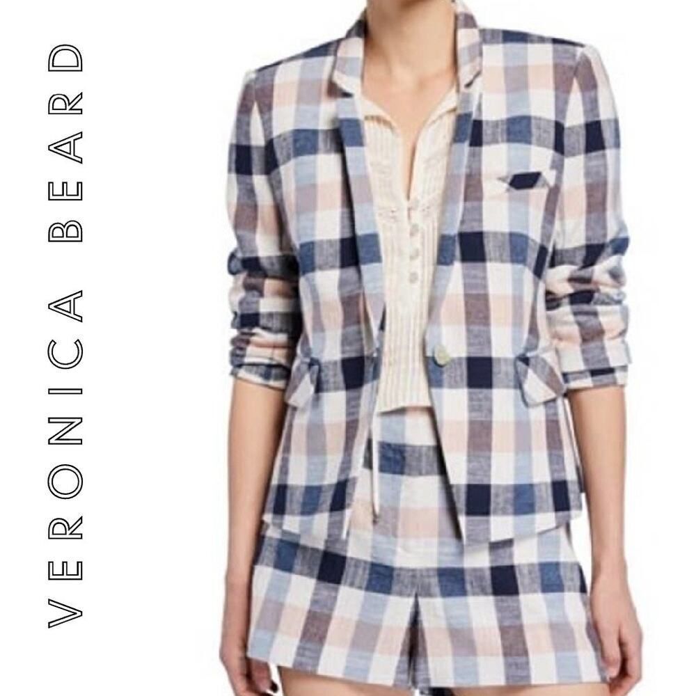 Veronica Beard Upcollar Schoolboy Dickey Jacket Suit Blazer size 4